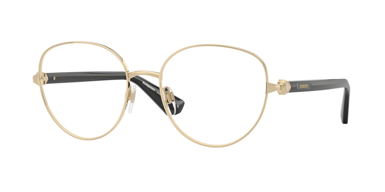 Occhiali da vista Burberry BE 1394 (1355) colore oro chiaro forma pantos lenti lente demo