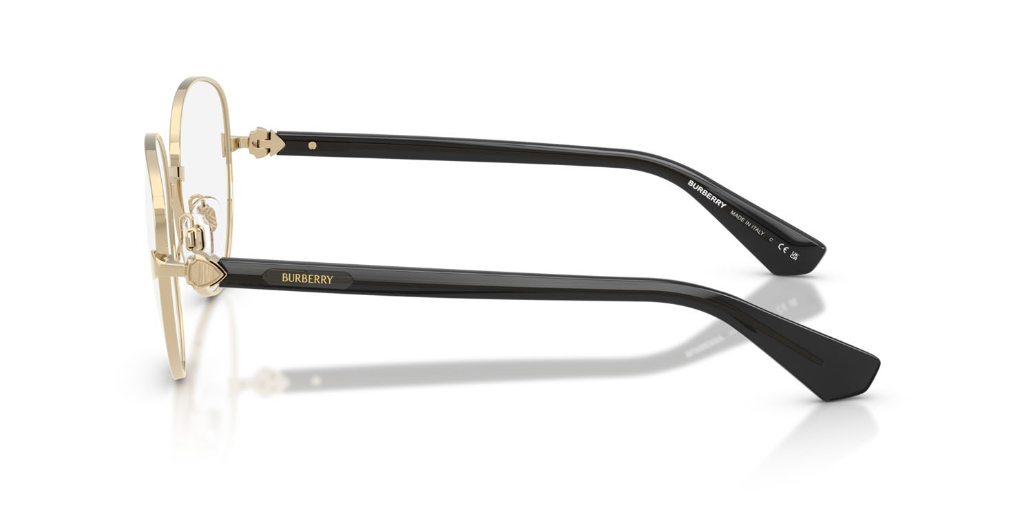 Occhiali da vista Burberry BE 1394 (1355) colore oro chiaro forma pantos lenti lente demo