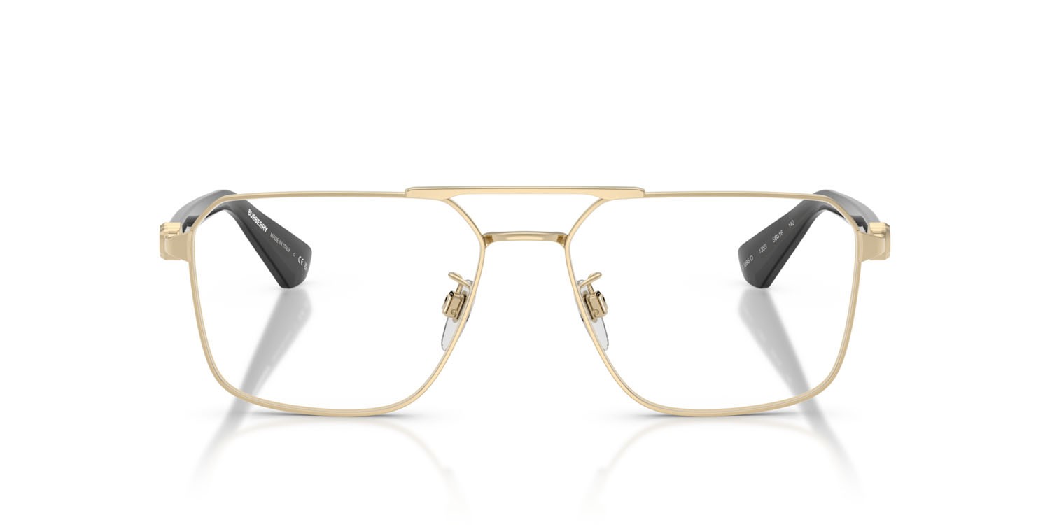 Eyeglasses Burberry BE 1395D (1355) color oro chiaro shape irregular lenses lente demo
