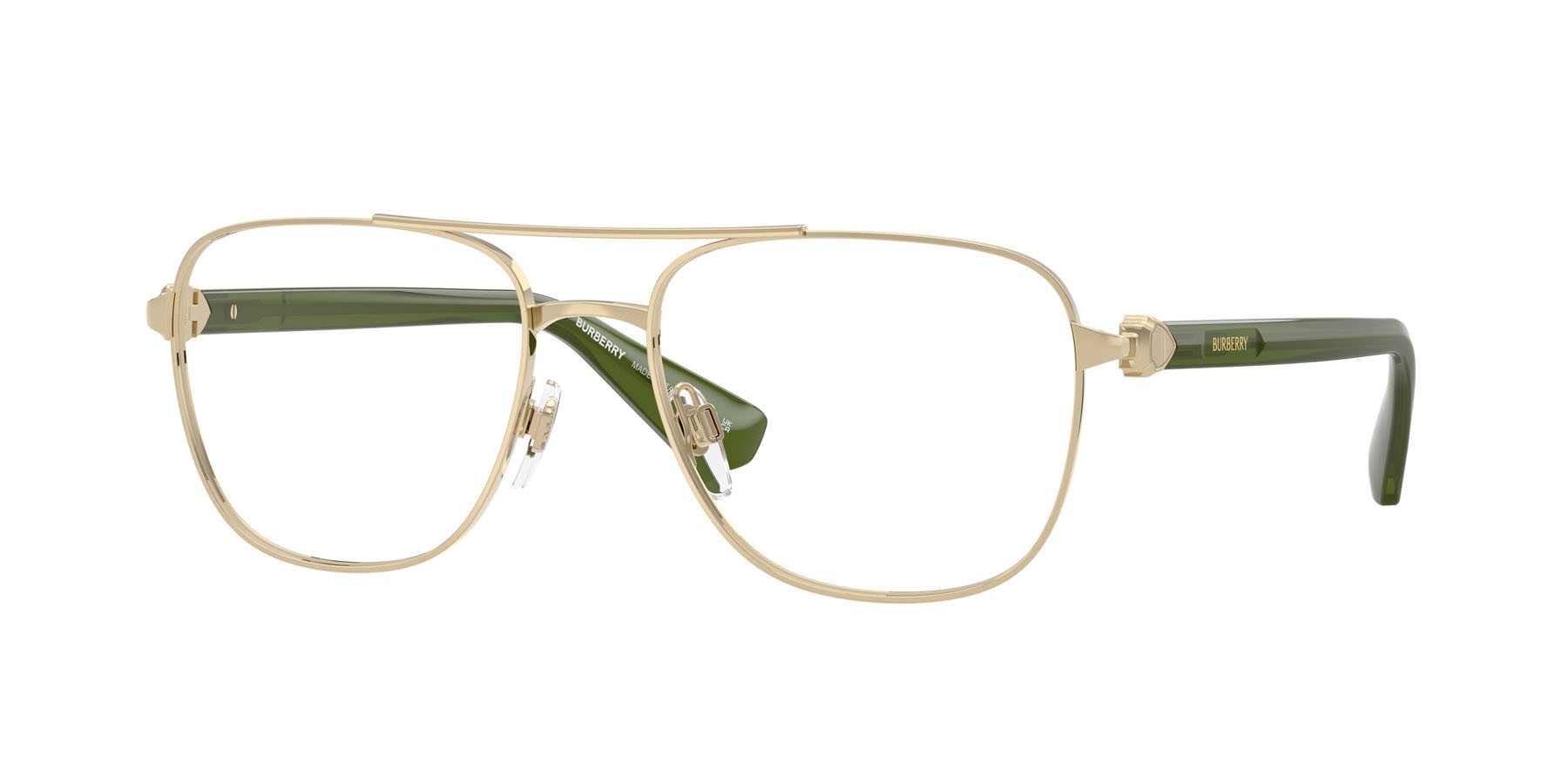 Occhiali da vista Burberry BE 1396 (1358) colore oro chiaro forma aviator lenti lente demo