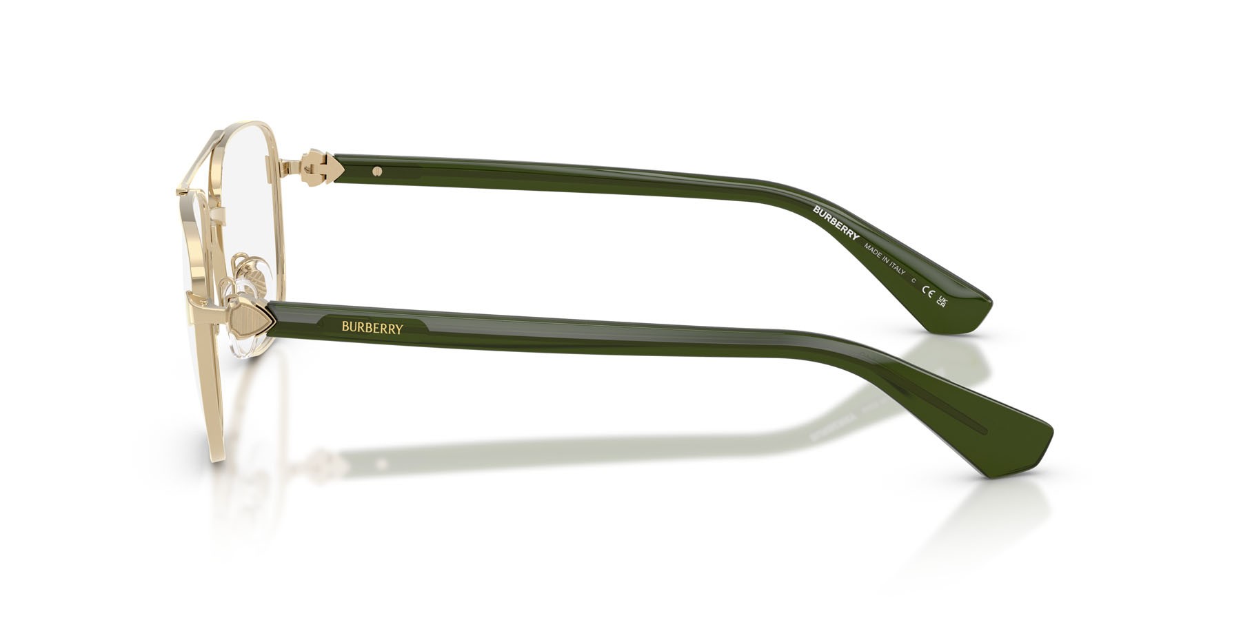 Occhiali da vista Burberry BE 1396 (1358) colore oro chiaro forma aviator lenti lente demo
