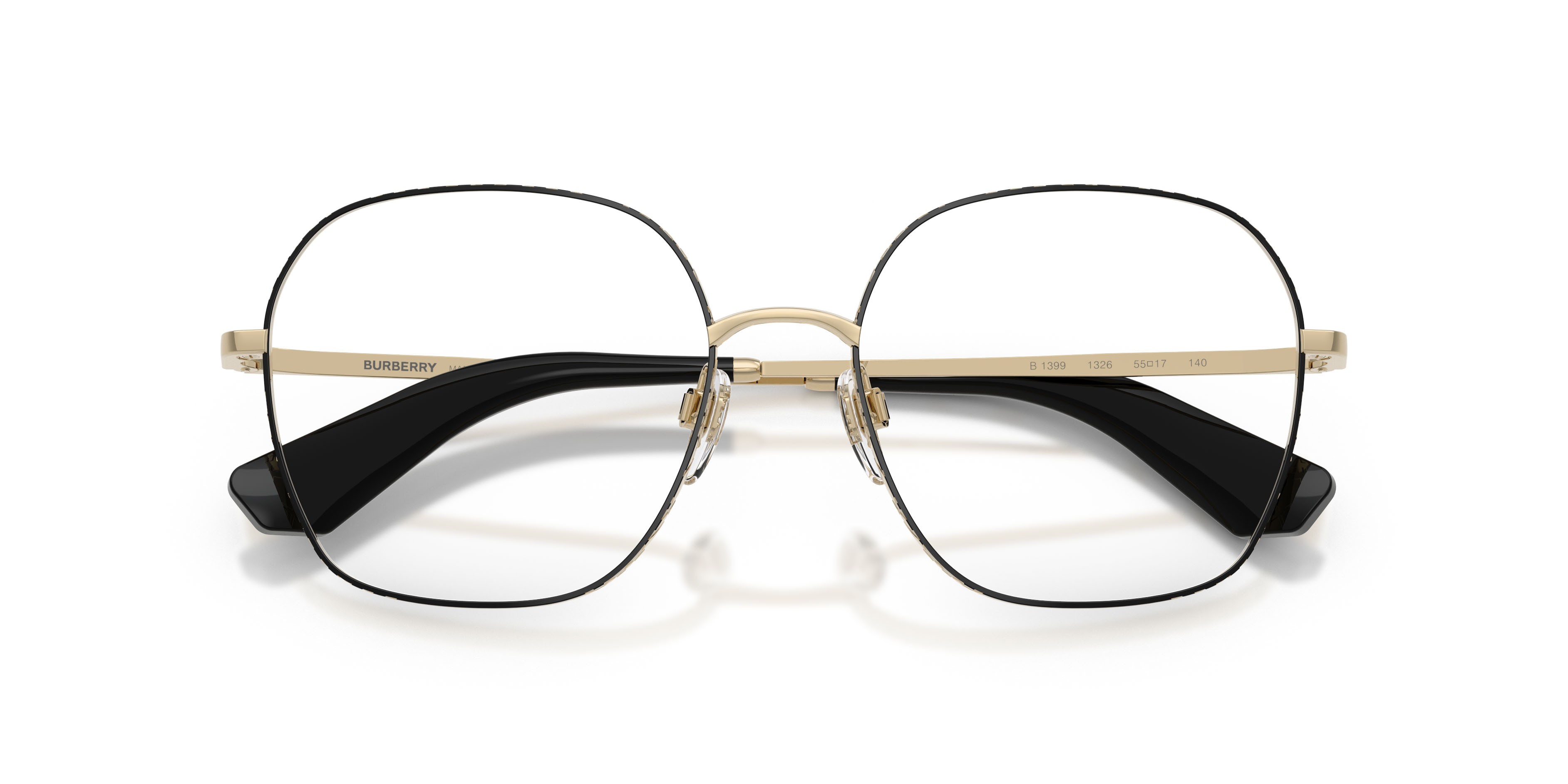Occhiali da vista Burberry BE 1399 (1326) colore nero forma quadrato lenti lente demo