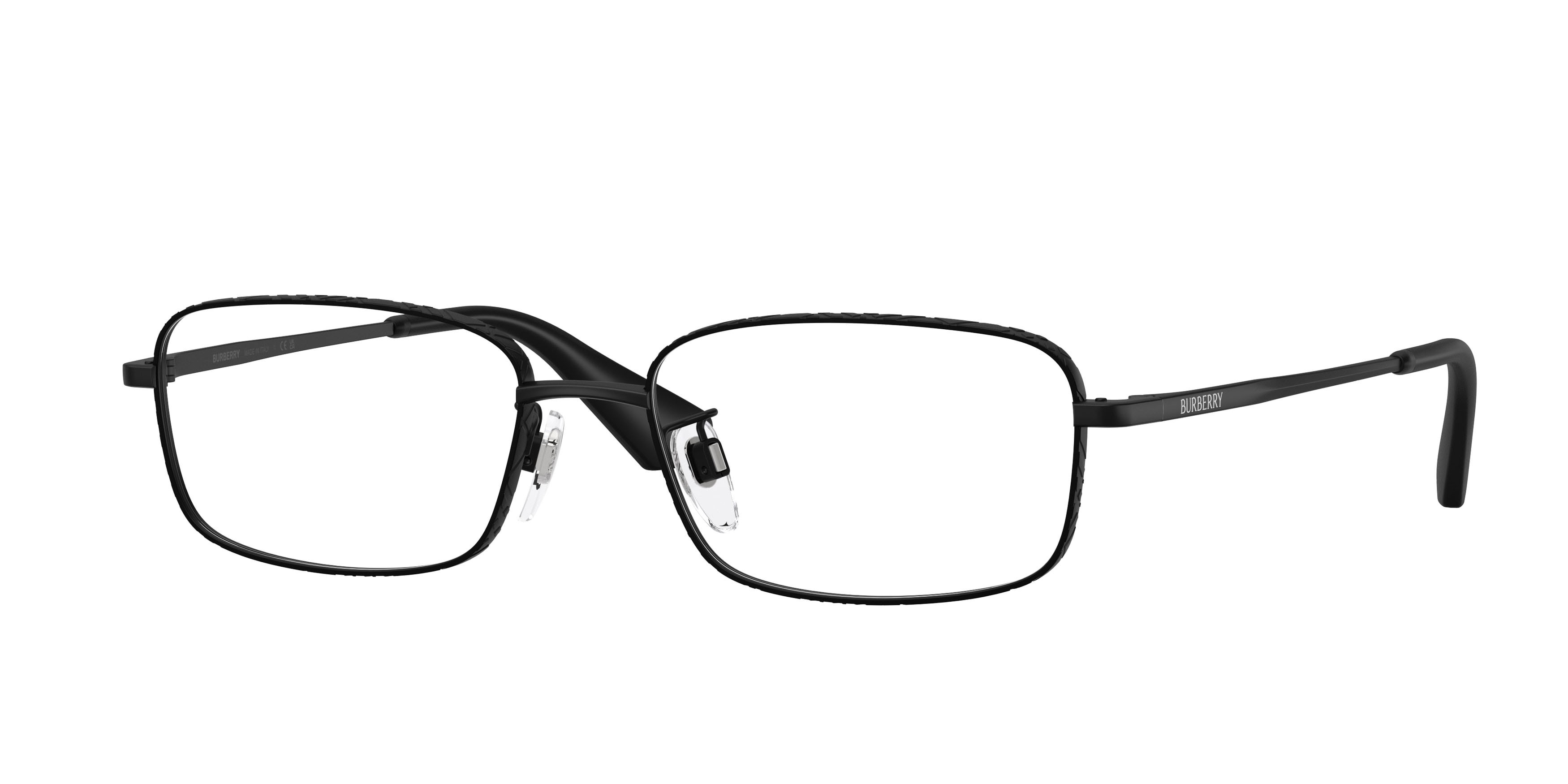 Eyeglasses Burberry BE 1402D (1007) color nero opaco shape rectangle lenses lente demo