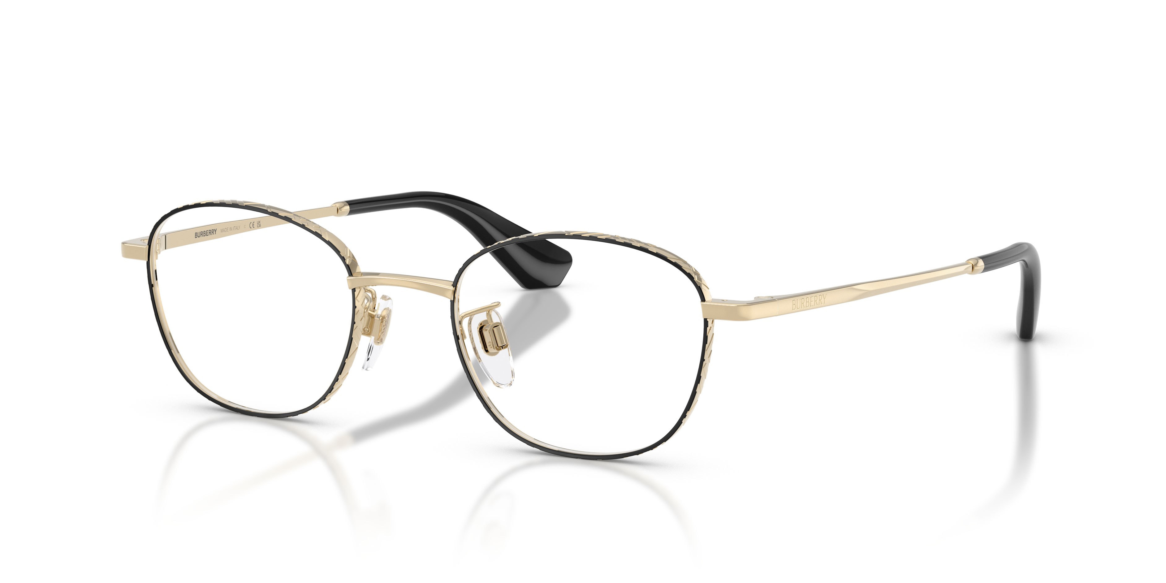 Occhiali da vista Burberry BE 1403D (1326) colore nero forma pantos lenti lente demo