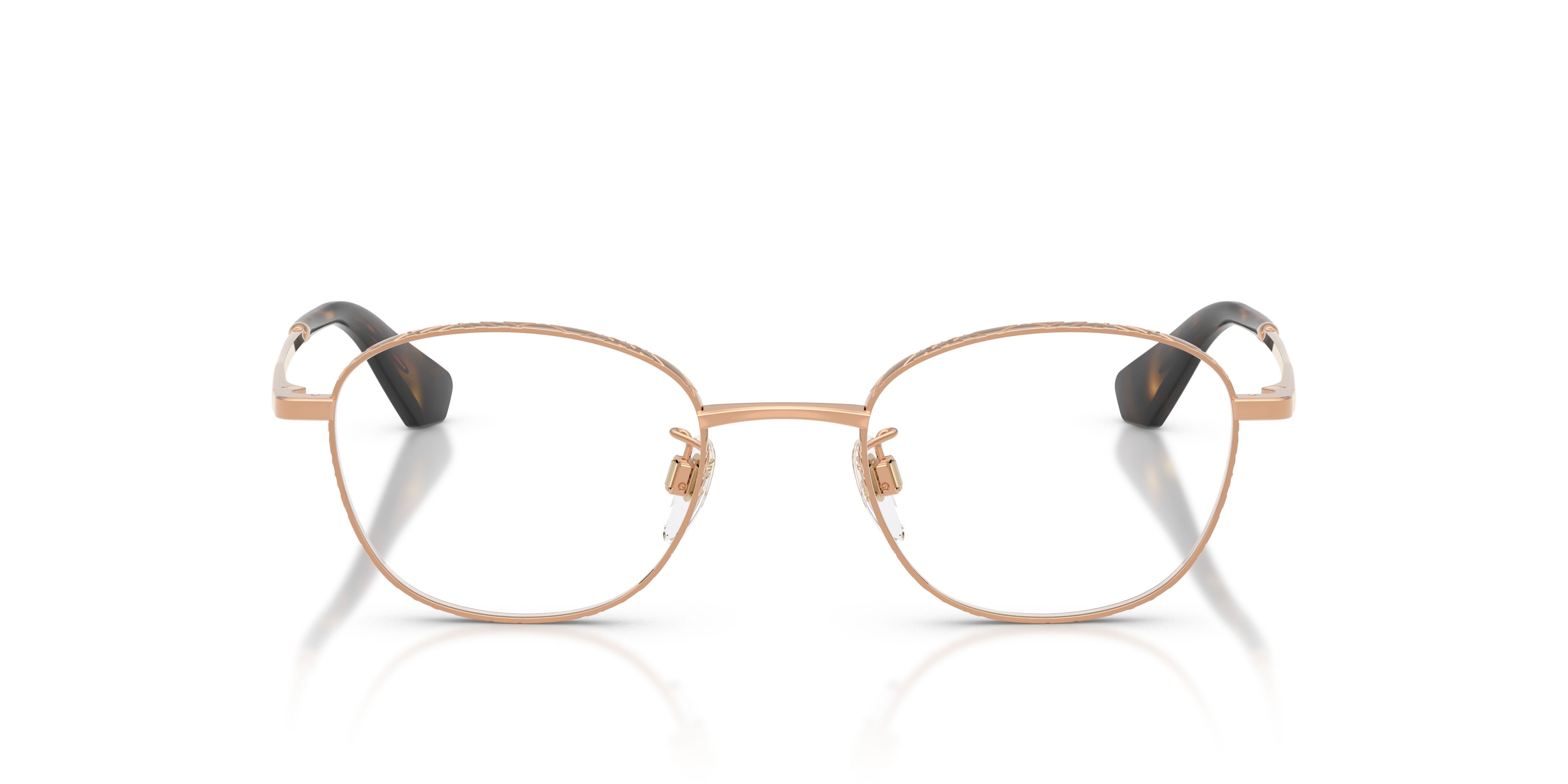 Occhiali da vista Burberry BE 1403D (1337) colore oro rose forma pantos lenti lente demo