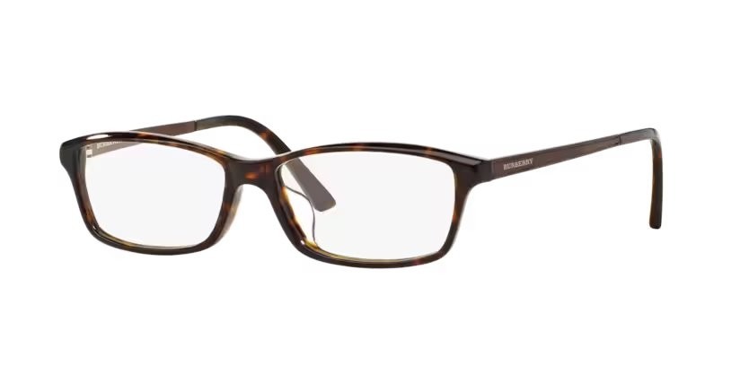 Occhiali da vista Burberry BE 2217D (3002) colore havana scuro forma rettangolare lenti lente demo