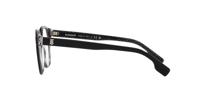 Brillen Burberry Scarlet BE 2332 (3977) farbe nero/stampa tb/crystal form quadratisch gläser lente demo