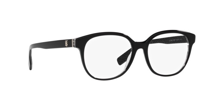 Brillen Burberry Scarlet BE 2332 (3977) farbe nero/stampa tb/crystal form quadratisch gläser lente demo