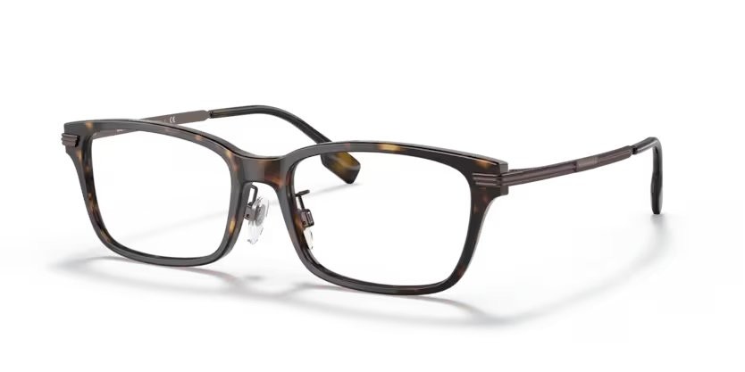 Occhiali da vista Burberry BE 2362D (3002) colore havana scuro forma rettangolare lenti lente demo