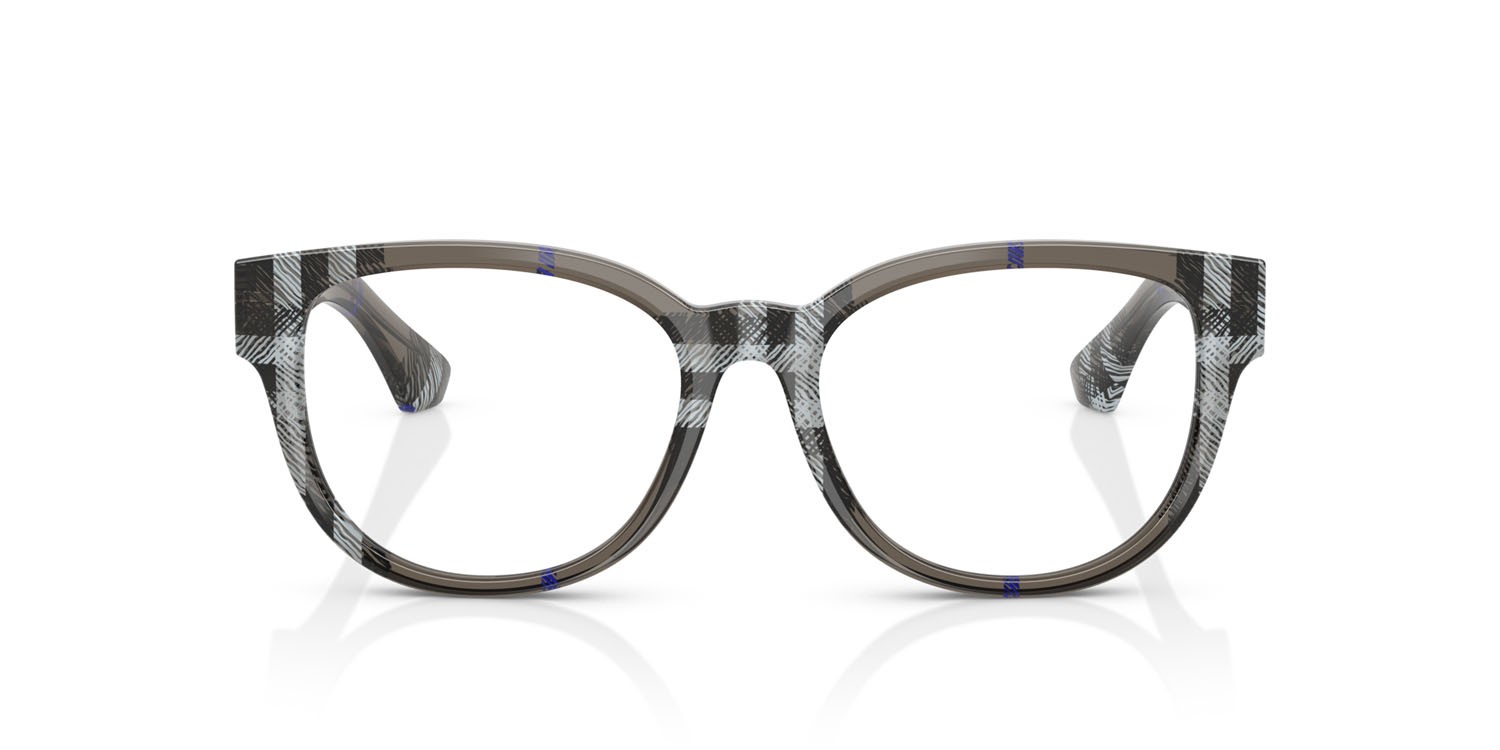 Occhiali da vista Burberry BE 2410 (4147) colore lichen check forma pantos lenti lente demo