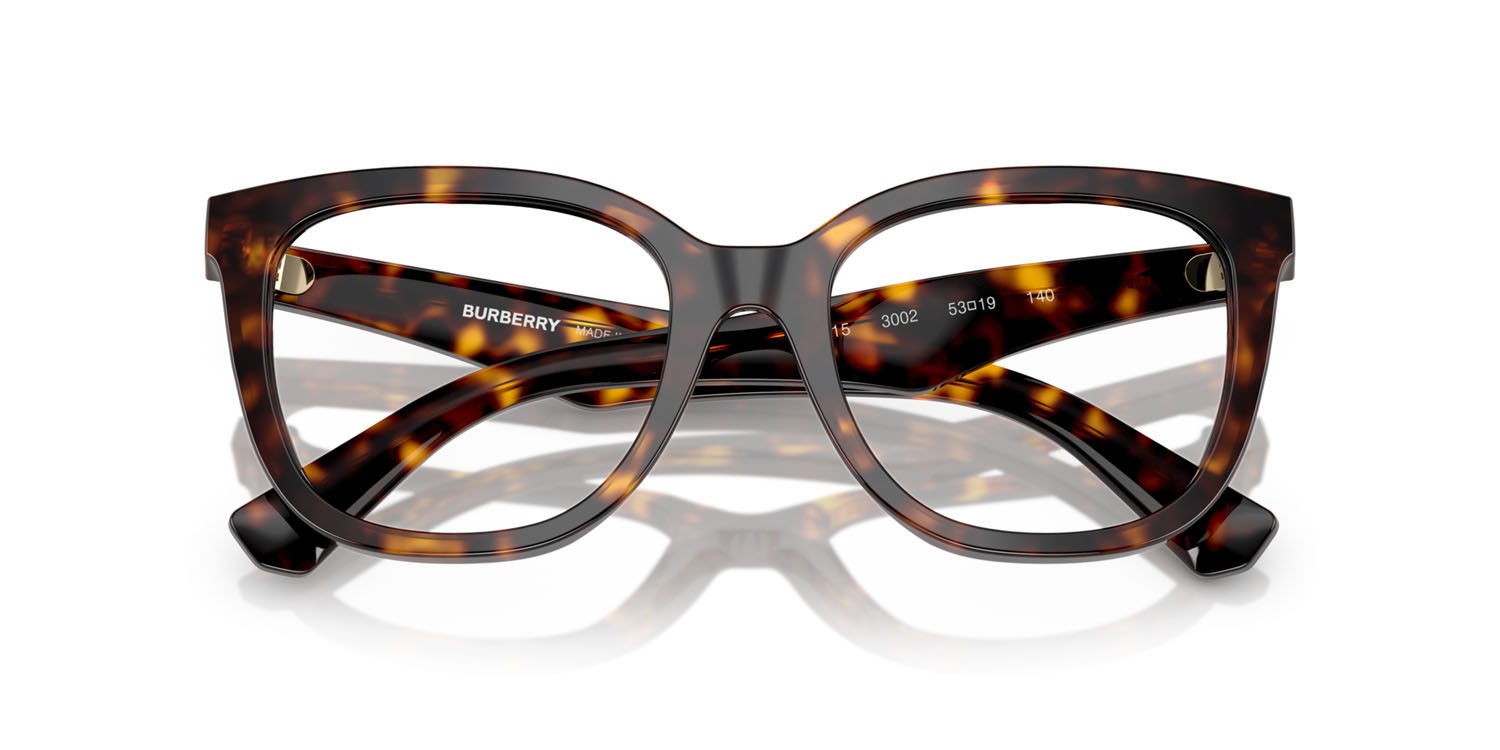 Occhiali da vista Burberry BE 2415 (3002) colore havana scuro forma quadrato lenti lente demo