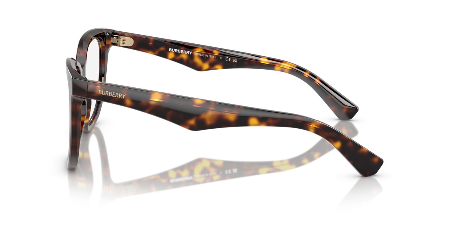 Occhiali da vista Burberry BE 2415 (3002) colore havana scuro forma quadrato lenti lente demo