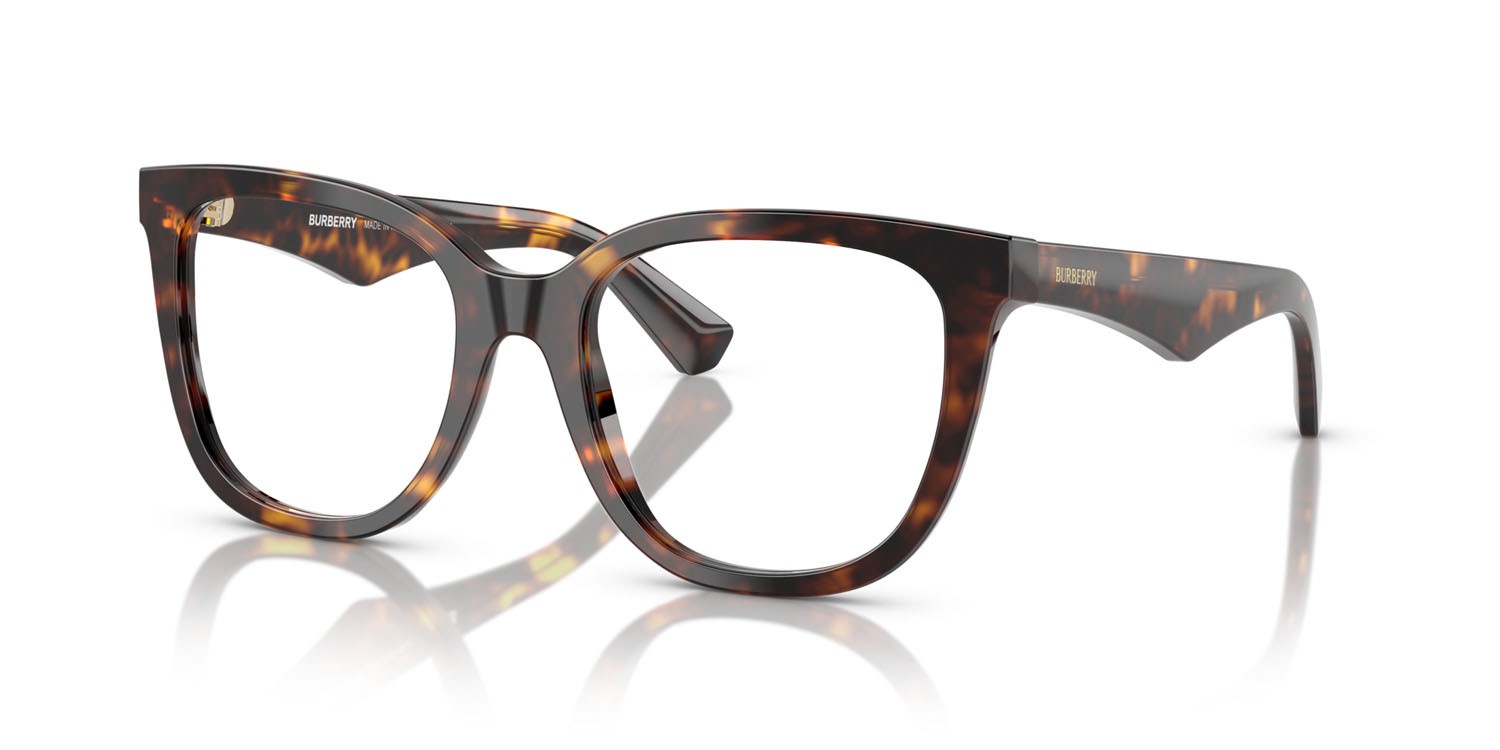 Occhiali da vista Burberry BE 2415 (3002) colore havana scuro forma quadrato lenti lente demo