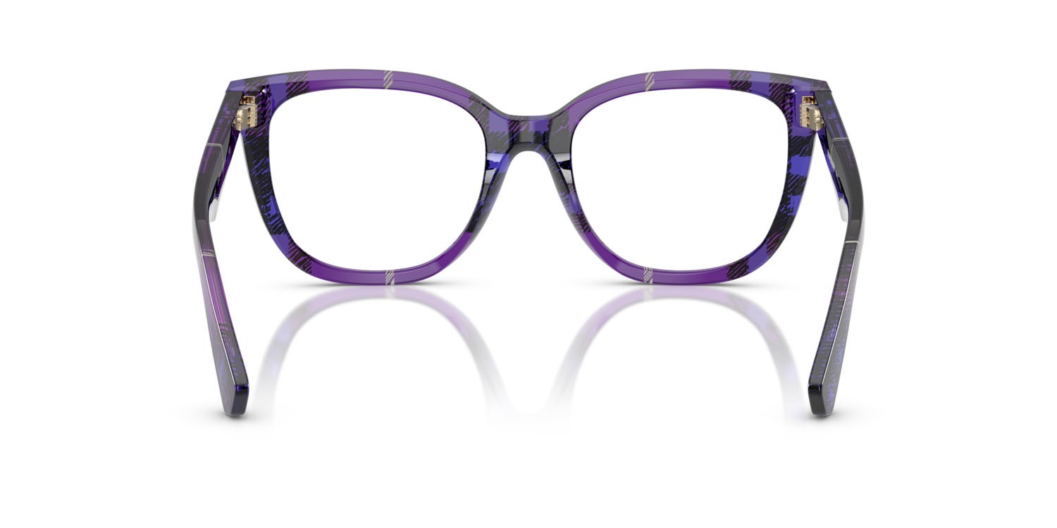 Eyeglasses Burberry BE 2415 (4113) color check violet shape square lenses lente demo