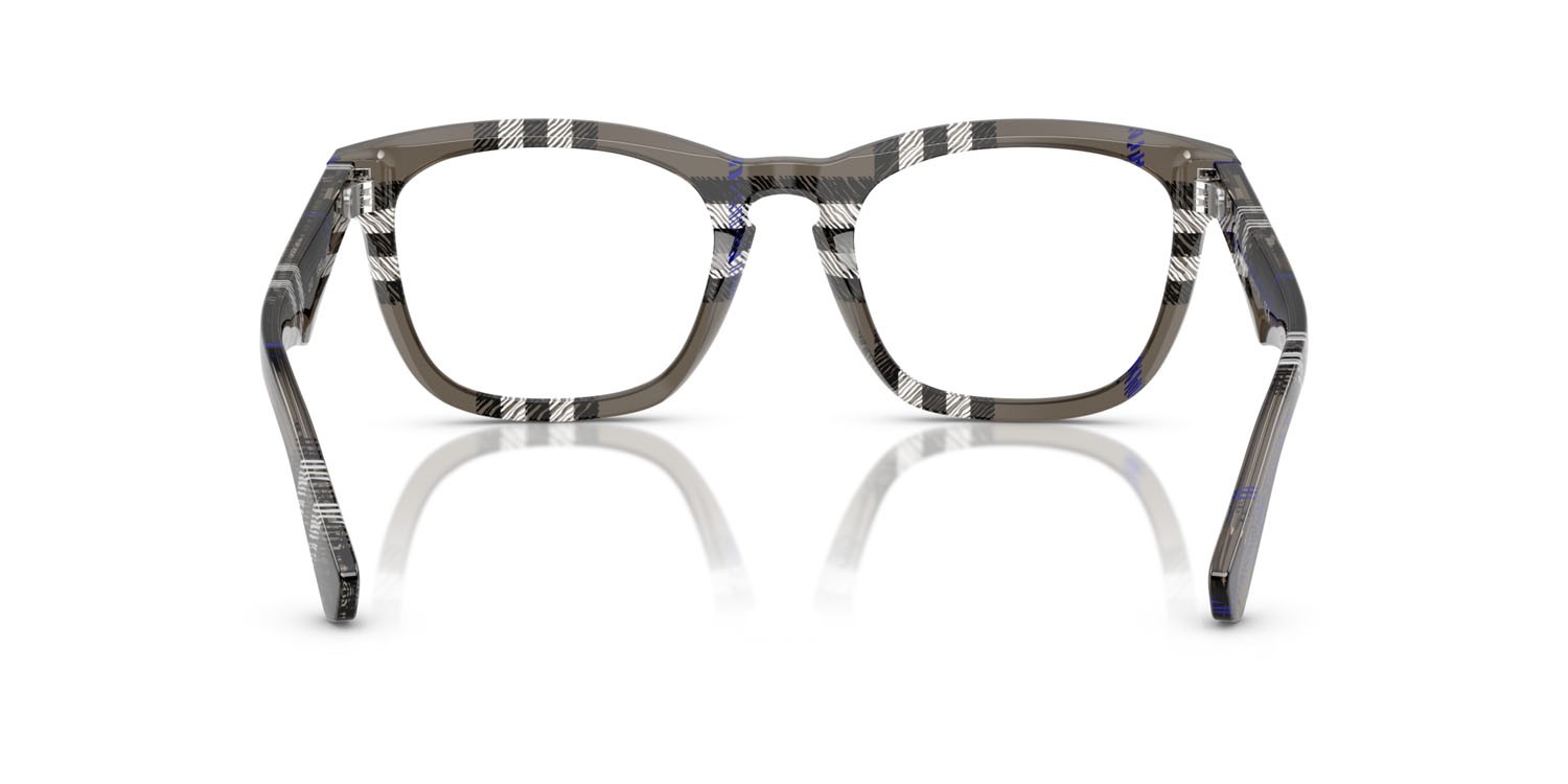 Occhiali da vista Burberry BE 2417 (4147) colore lichen check forma quadrato lenti lente demo