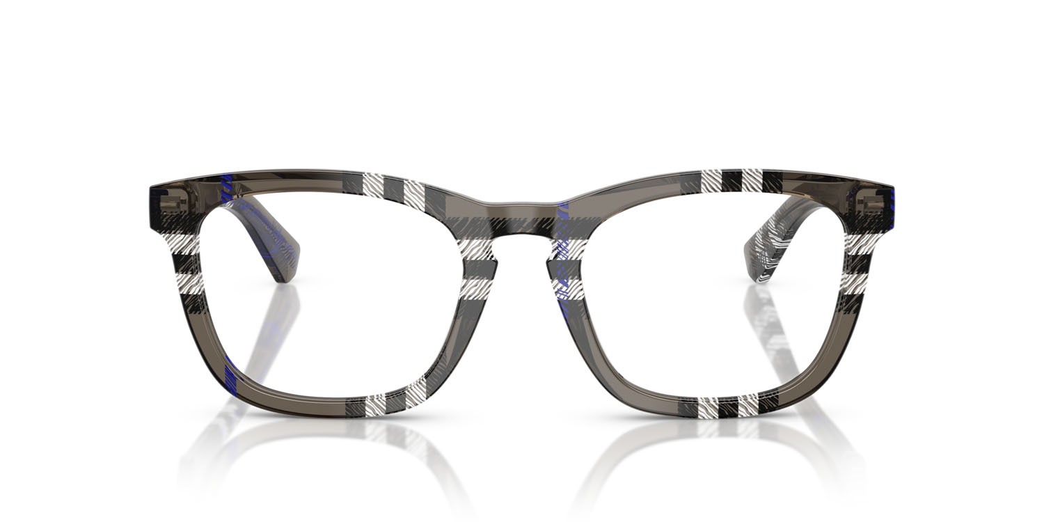Occhiali da vista Burberry BE 2417 (4147) colore lichen check forma quadrato lenti lente demo
