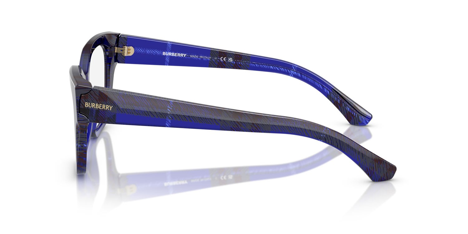 Occhiali da vista Burberry BE 2420 (4114) colore check blue forma cat eye lenti lente demo