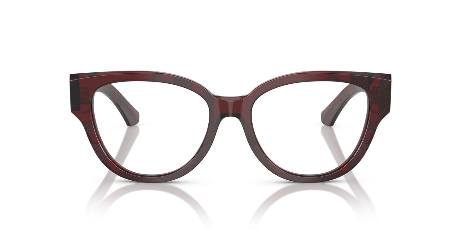 Occhiali da vista Burberry BE 2421 (4115) colore check red forma pantos lenti lente demo
