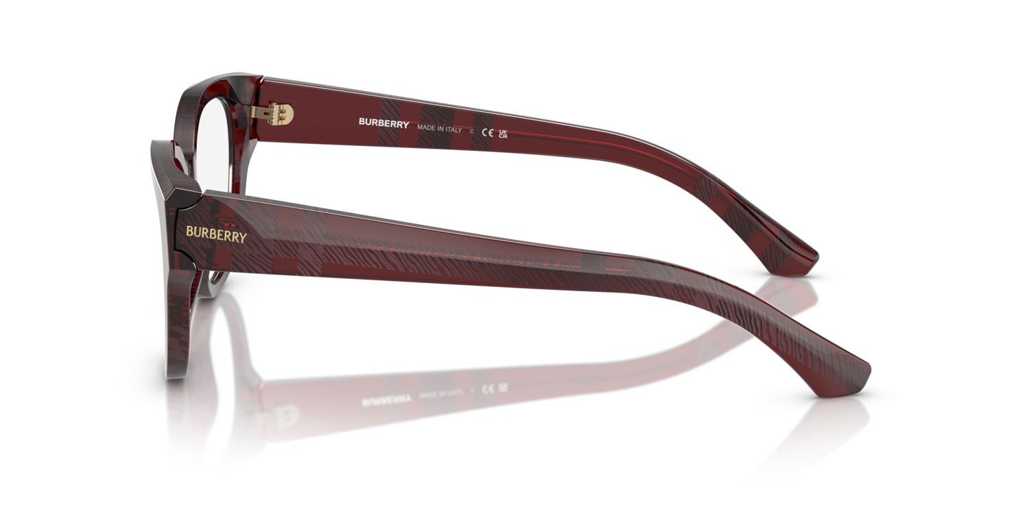 Occhiali da vista Burberry BE 2421 (4115) colore check red forma pantos lenti lente demo