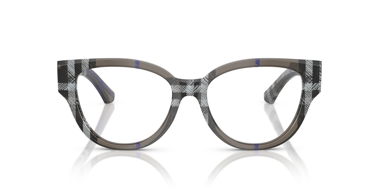 Occhiali da vista Burberry BE 2421 (4147) colore lichen check forma pantos lenti lente demo