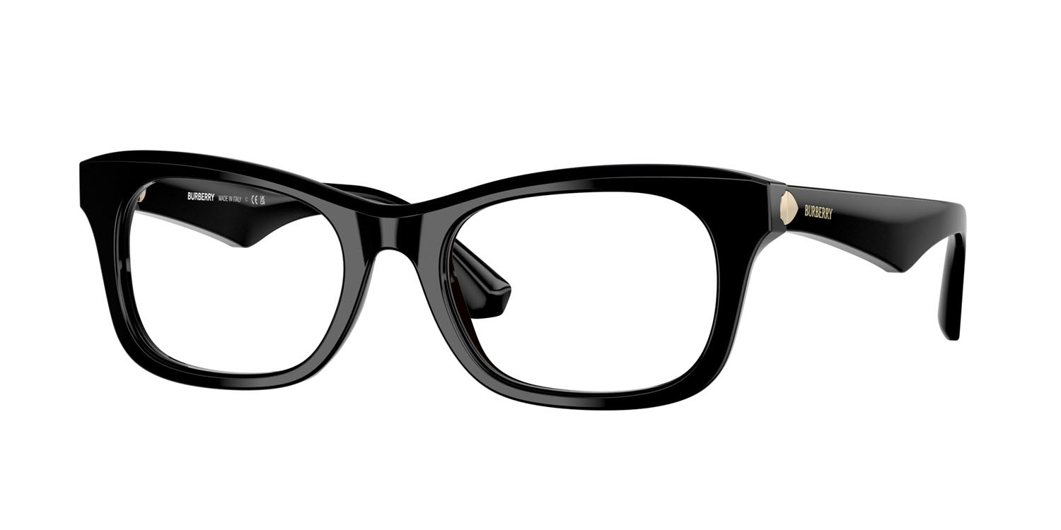 Occhiali da vista Burberry BE 2422 (3001) colore nero forma rettangolare lenti lente demo