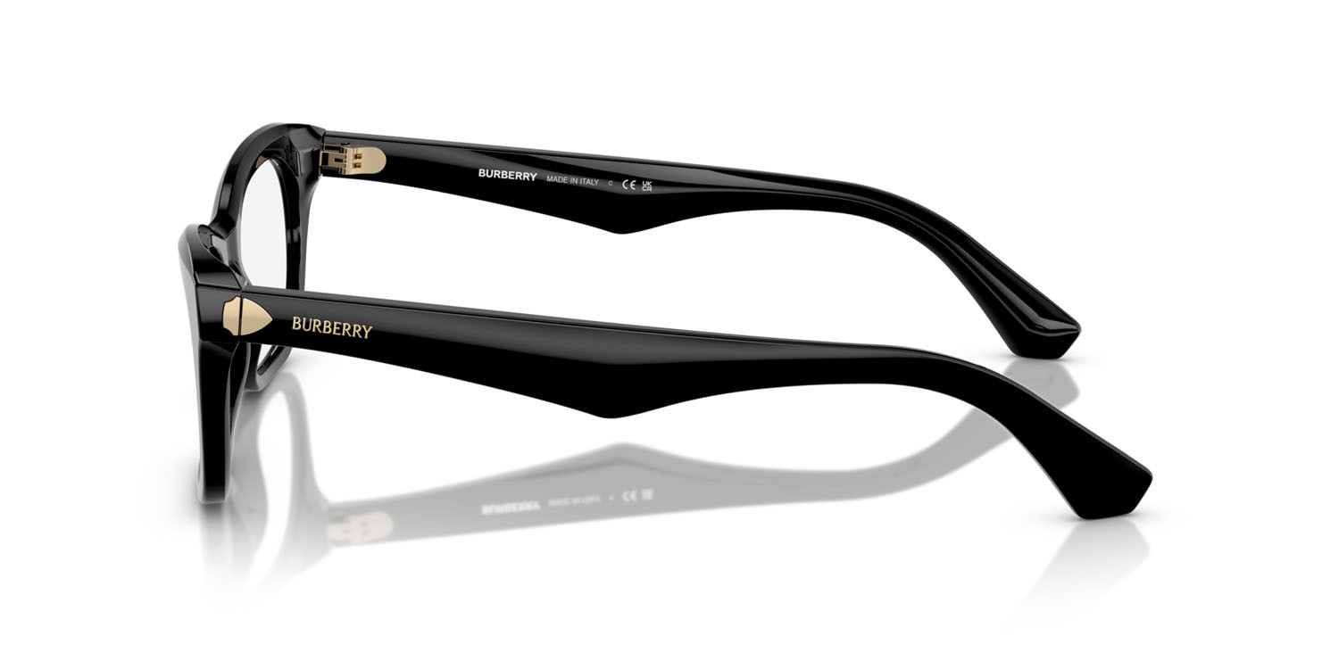 Occhiali da vista Burberry BE 2422 (3001) colore nero forma rettangolare lenti lente demo