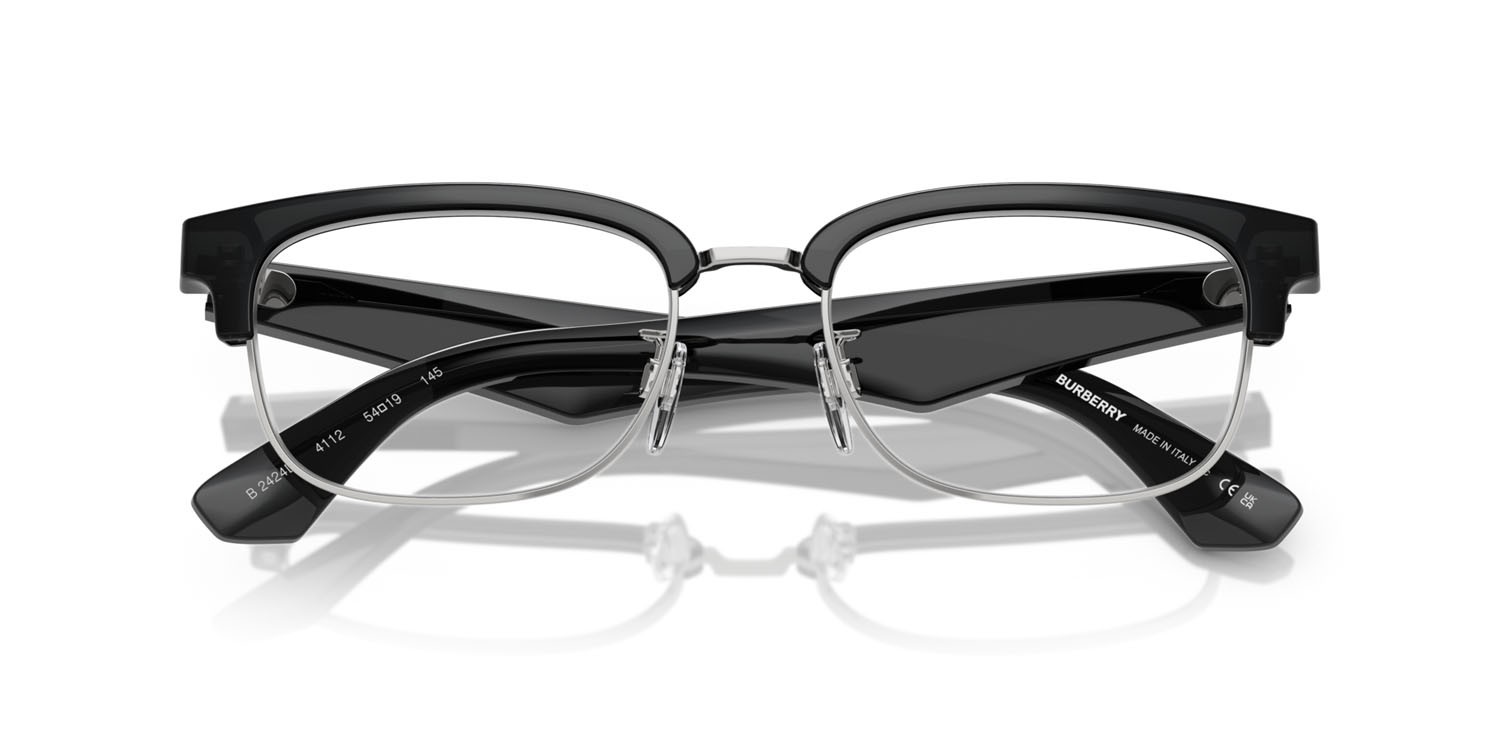 Occhiali da vista Burberry BE 2424D (4112) colore argento forma quadrato lenti lente demo
