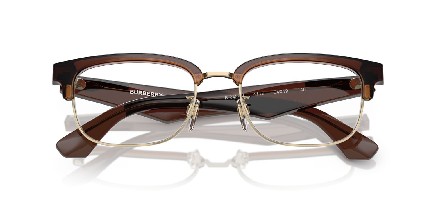 Brillen Burberry BE 2424D (4116) farbe oro chiaro form quadratisch gläser lente demo