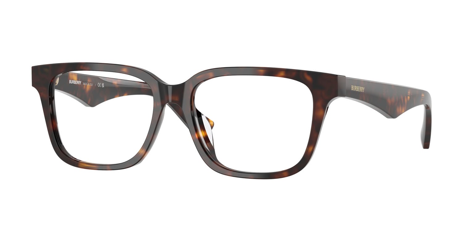 Occhiali da vista Burberry BE 2425D (3002) colore havana scuro forma quadrato lenti lente demo