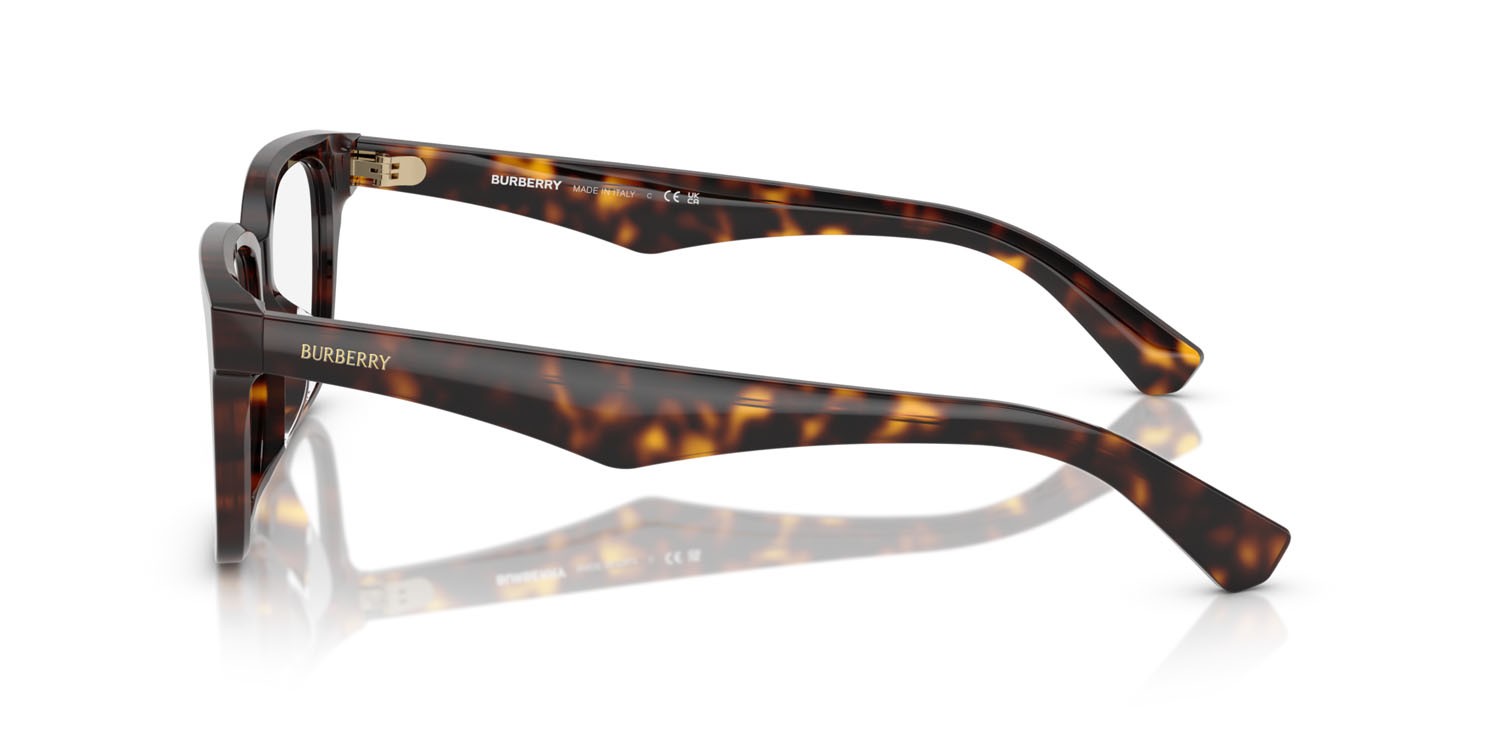 Occhiali da vista Burberry BE 2425D (3002) colore havana scuro forma quadrato lenti lente demo