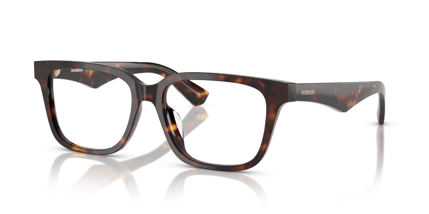 Occhiali da vista Burberry BE 2425D (3002) colore havana scuro forma quadrato lenti lente demo