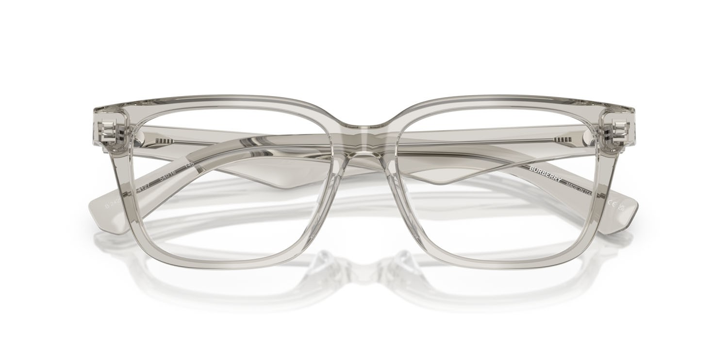 Occhiali da vista Burberry BE 2425D (4127) colore grigio forma quadrato lenti lente demo