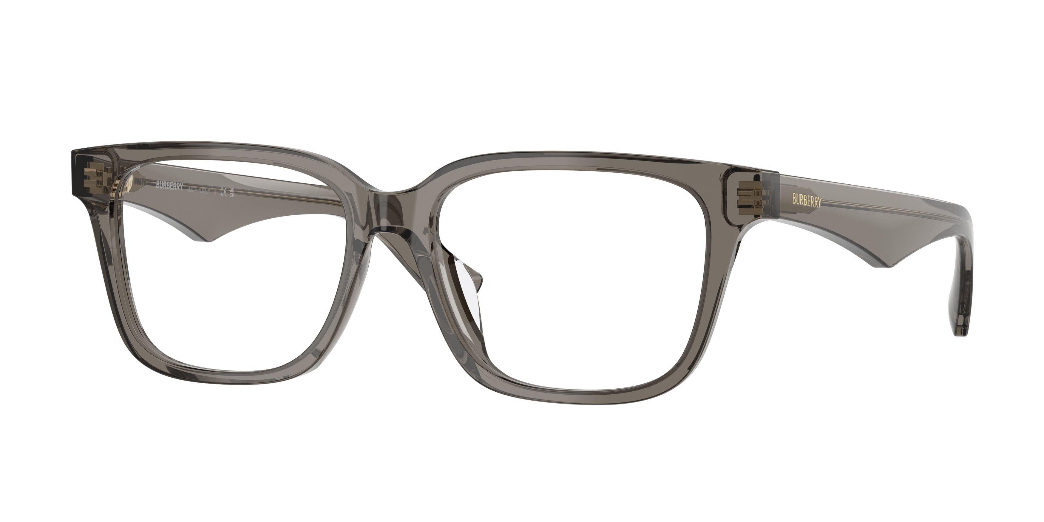 Occhiali da vista Burberry BE 2425D (4242) colore grigio forma quadrato lenti lente demo