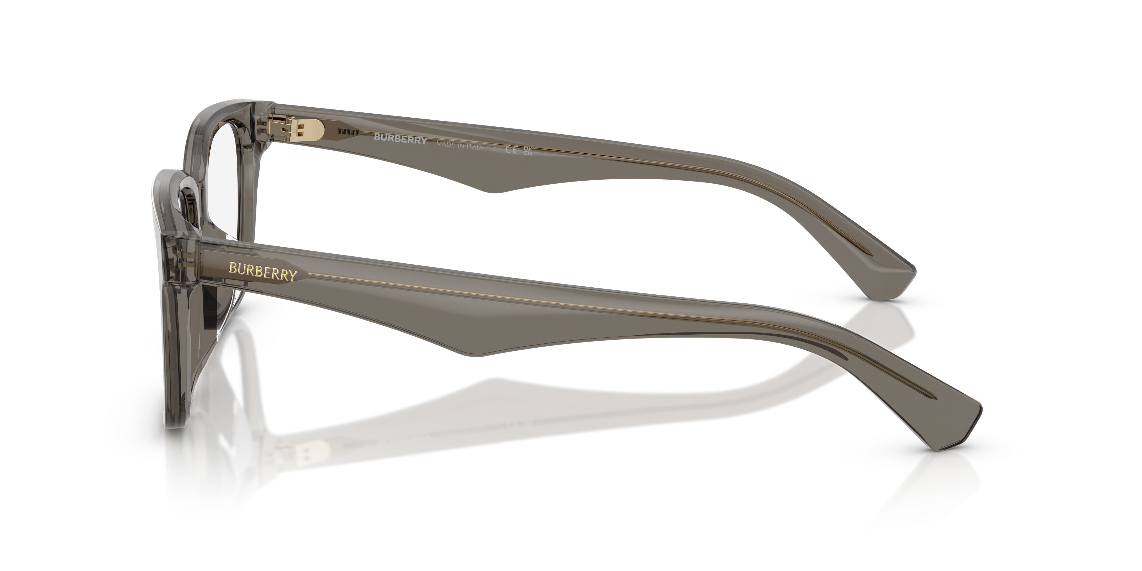 Occhiali da vista Burberry BE 2425D (4242) colore grigio forma quadrato lenti lente demo