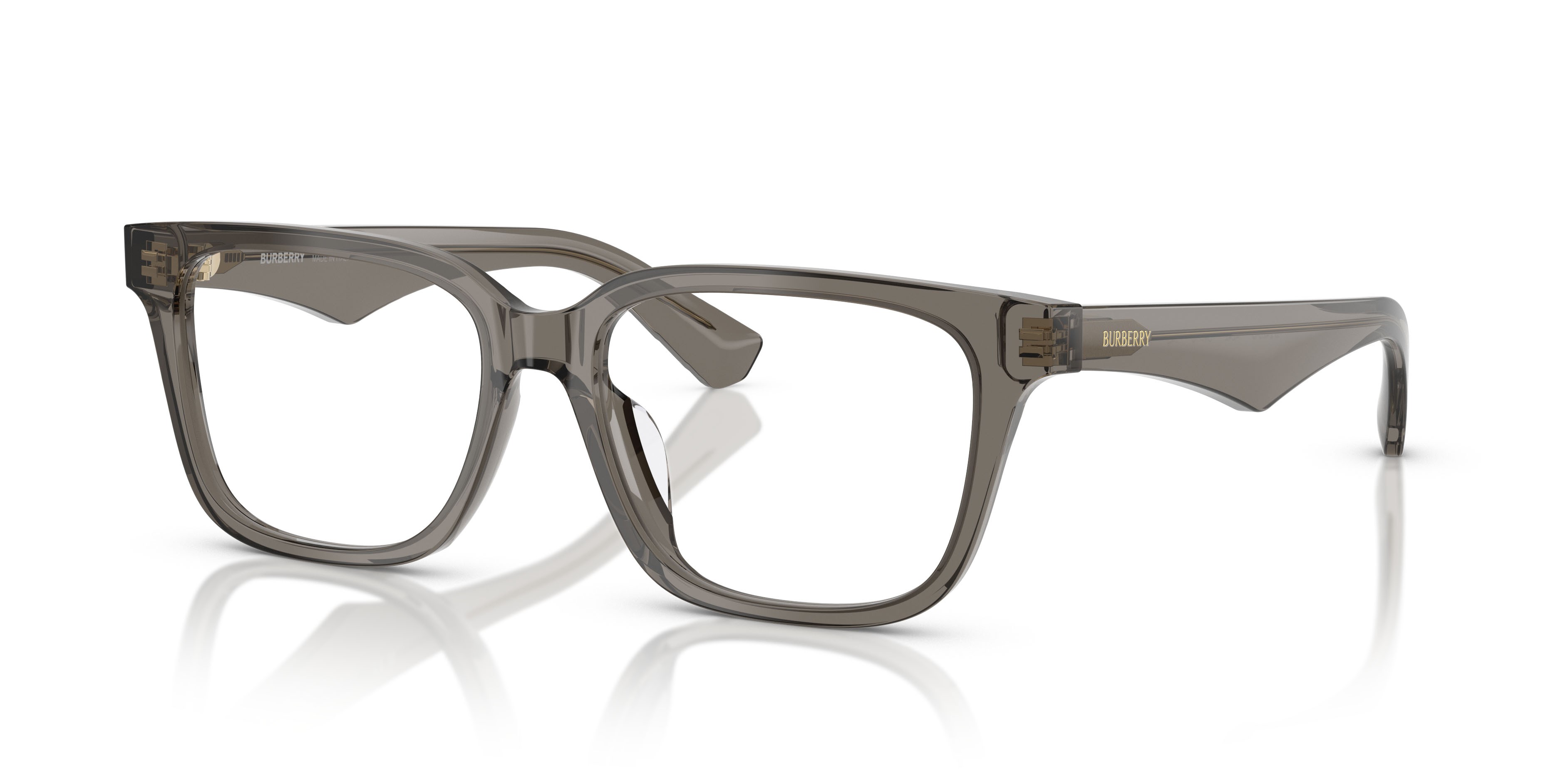 Occhiali da vista Burberry BE 2425D (4242) colore grigio forma quadrato lenti lente demo