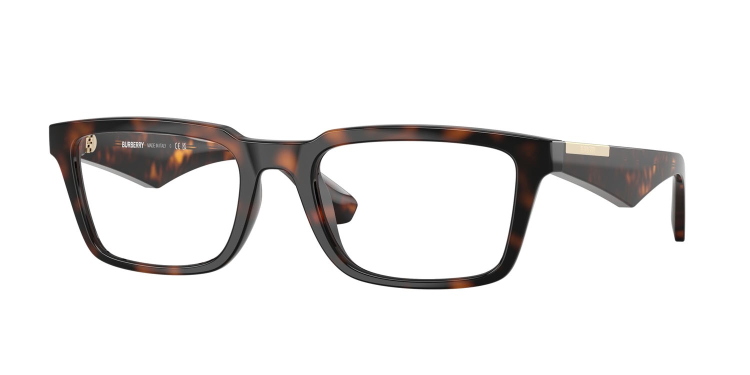 Occhiali da vista Burberry BE 2428U (3002) colore havana scuro forma rettangolare lenti lente demo
