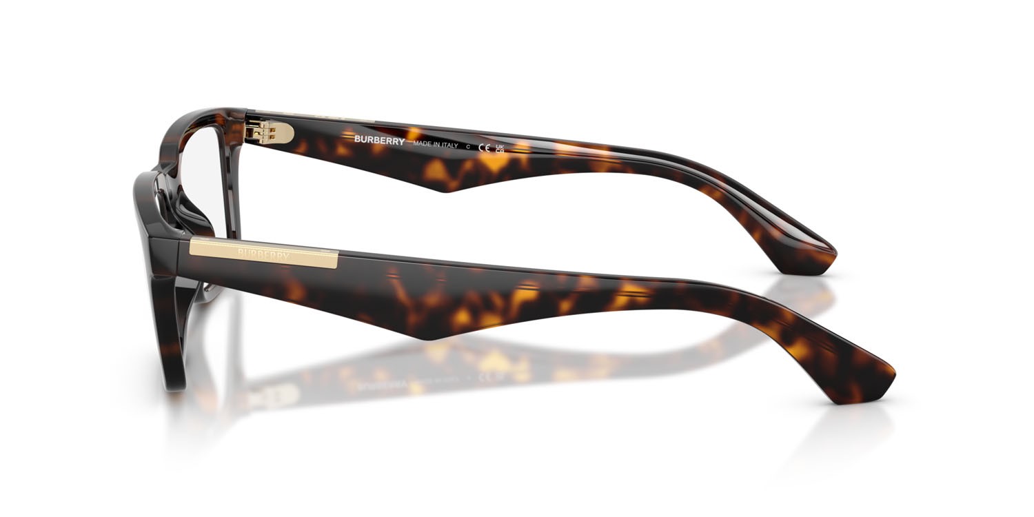 Occhiali da vista Burberry BE 2428U (3002) colore havana scuro forma rettangolare lenti lente demo