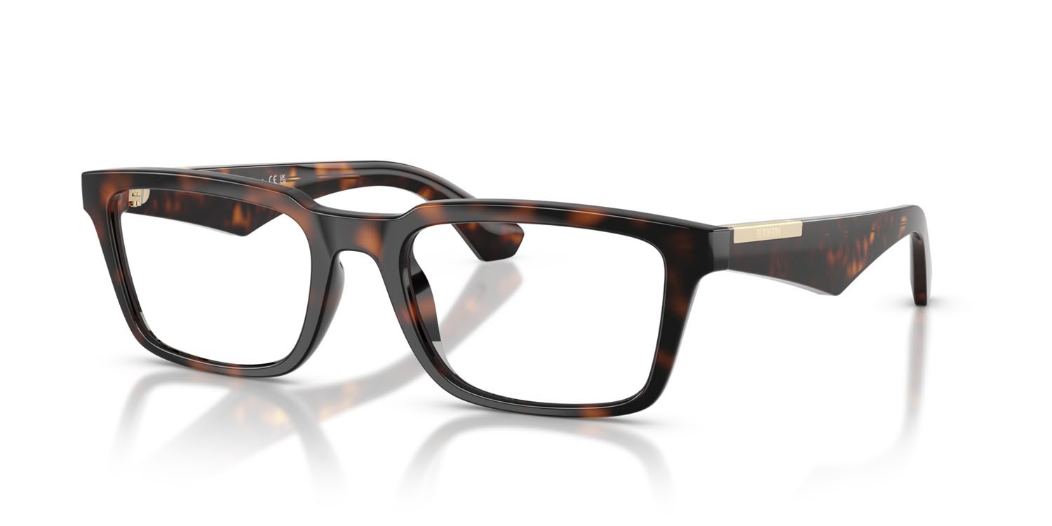 Occhiali da vista Burberry BE 2428U (3002) colore havana scuro forma rettangolare lenti lente demo