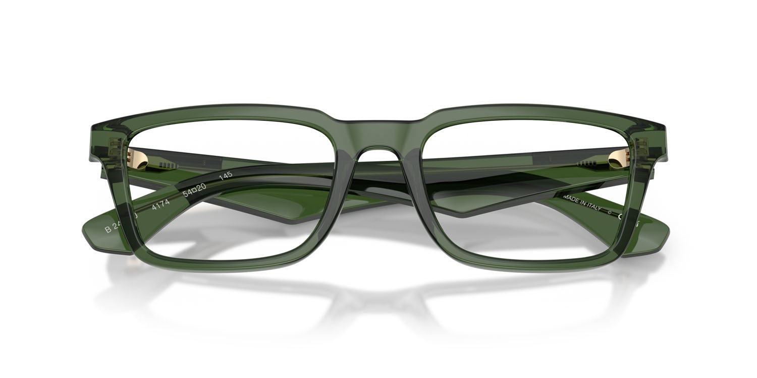 Occhiali da vista Burberry BE 2428U (4174) colore verde forma rettangolare lenti lente demo