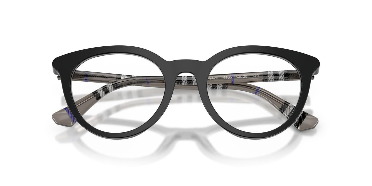 Occhiali da vista Burberry BE 2429 (4165) colore nero forma rotondo lenti lente demo
