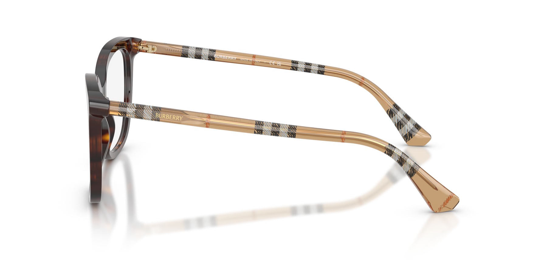 Occhiali da vista Burberry BE 2430 (4216) colore havana scuro forma quadrato lenti lente demo