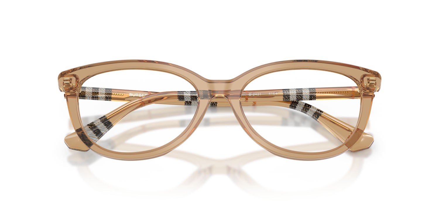 Occhiali da vista Burberry BE 2431 (4164) colore beige forma cat eye lenti lente demo