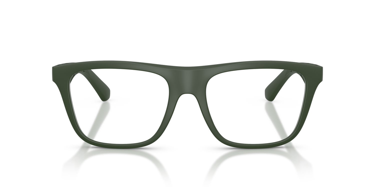 Occhiali da vista Burberry BE 2432U (4170) colore verde opaco forma quadrato lenti lente demo
