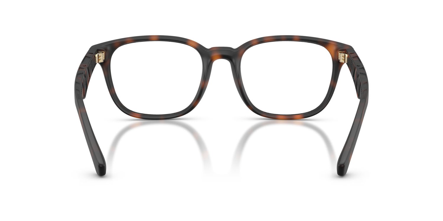 Occhiali da vista Burberry BE 2433U (3536) colore havana scuro opaco forma quadrato lenti lente demo