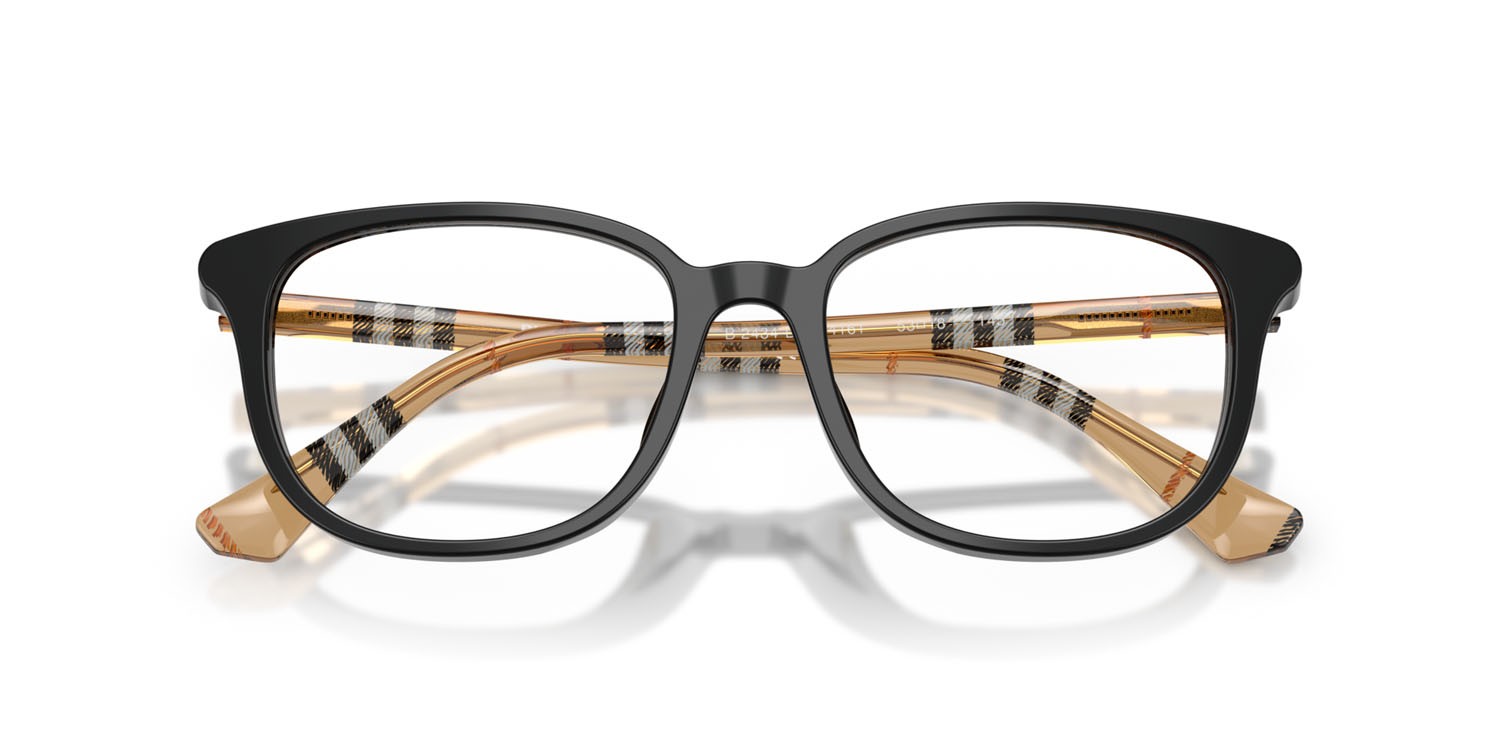 Occhiali da vista Burberry BE 2434D (4161) colore nero forma quadrato lenti lente demo