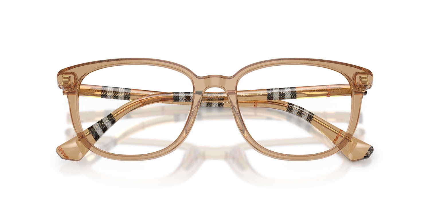 Occhiali da vista Burberry BE 2434D (4164) colore beige forma quadrato lenti lente demo