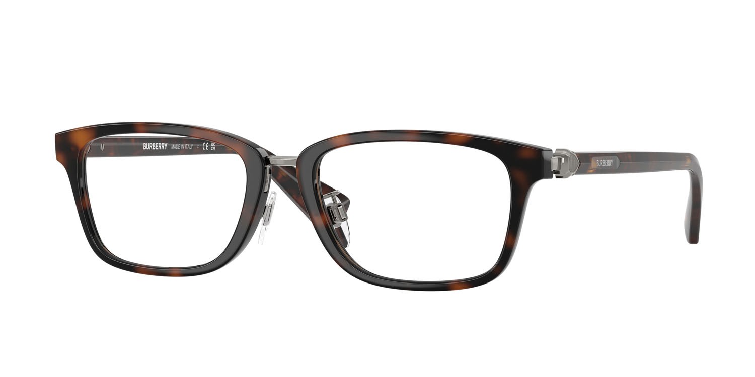 Occhiali da vista Burberry BE 2437D (3002) colore havana scuro forma rettangolare lenti lente demo