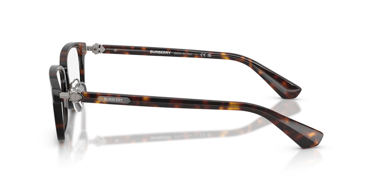 Occhiali da vista Burberry BE 2437D (3002) colore havana scuro forma rettangolare lenti lente demo