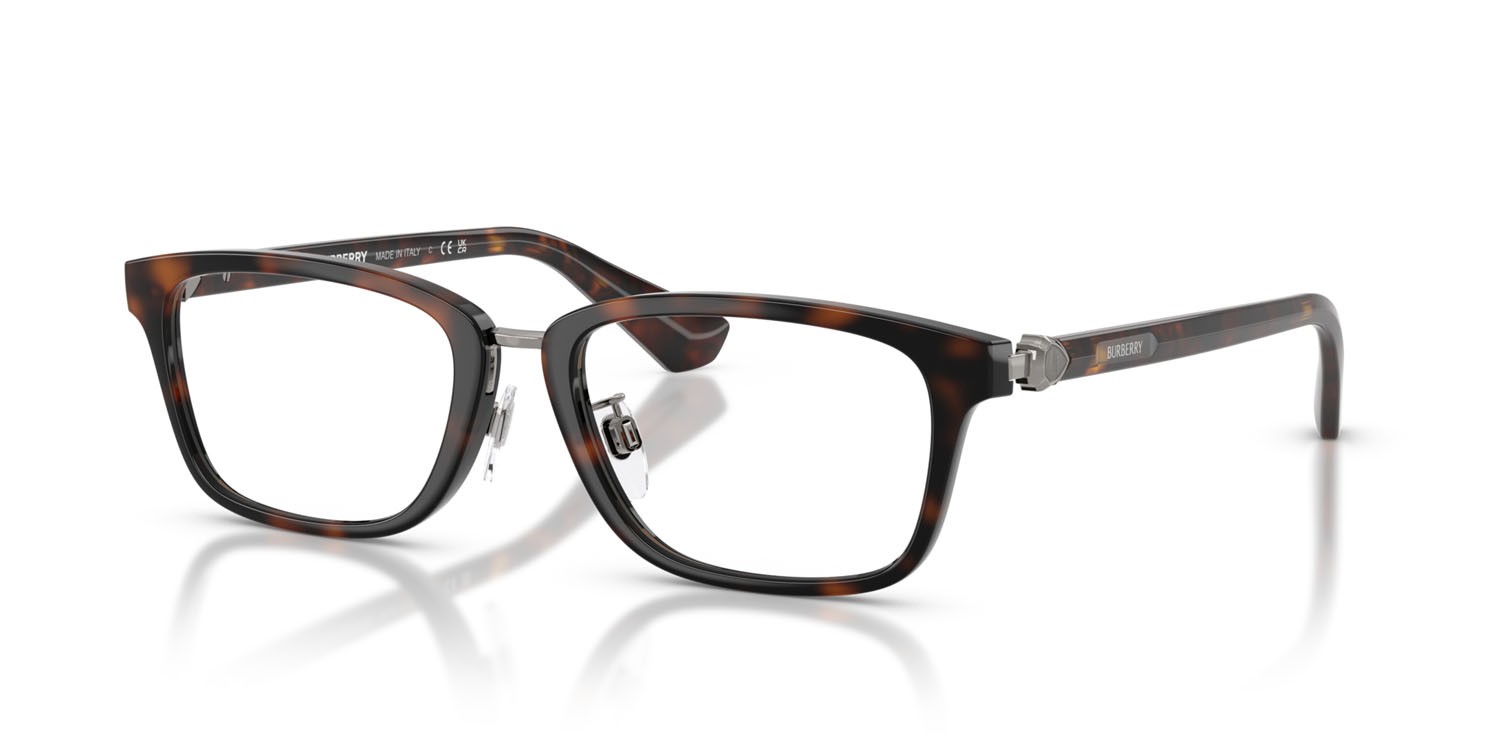 Occhiali da vista Burberry BE 2437D (3002) colore havana scuro forma rettangolare lenti lente demo