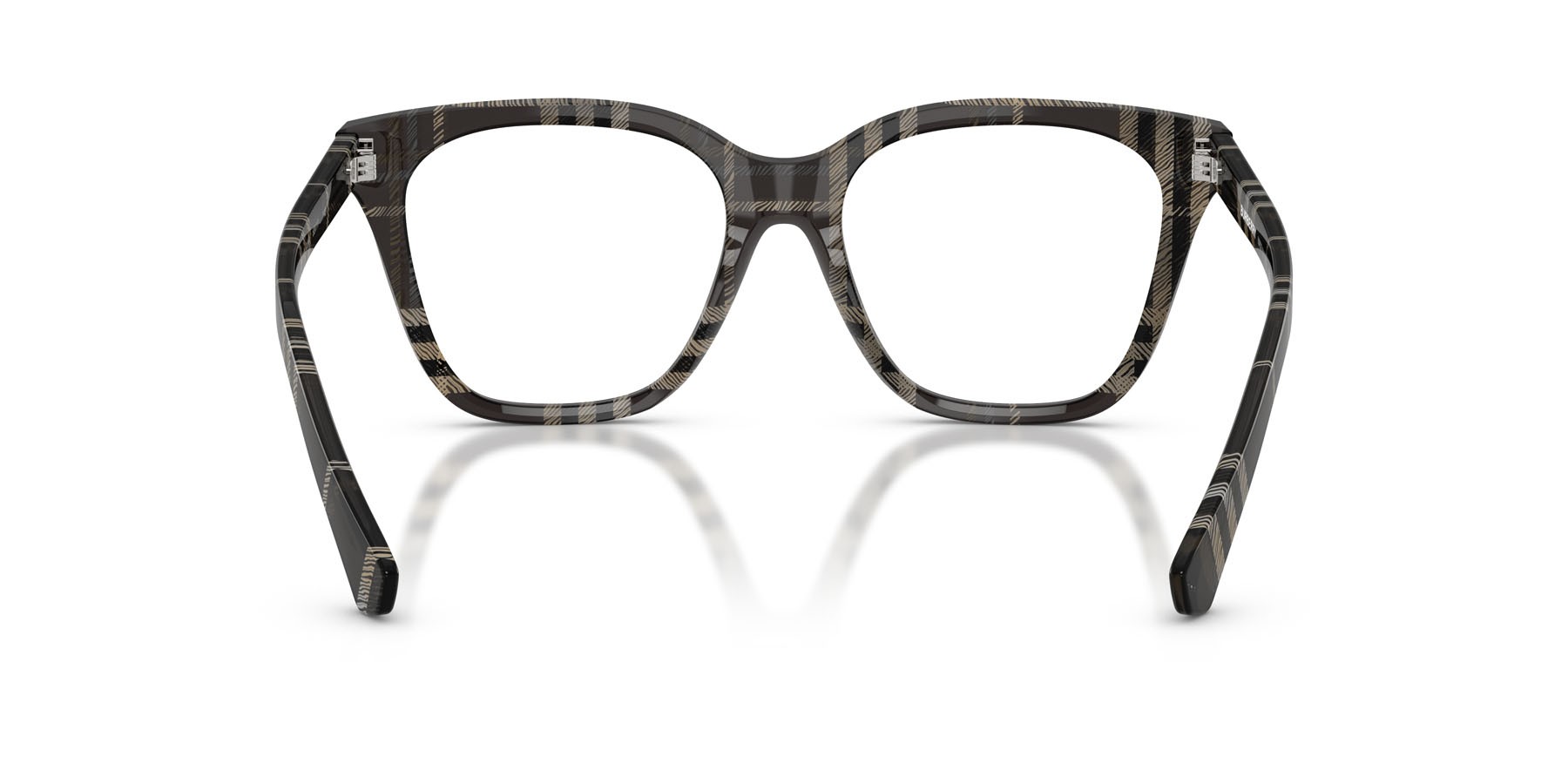 Occhiali da vista Burberry BE 2438 (4199) colore motivo a quadri grigio forma quadrato lenti lente demo